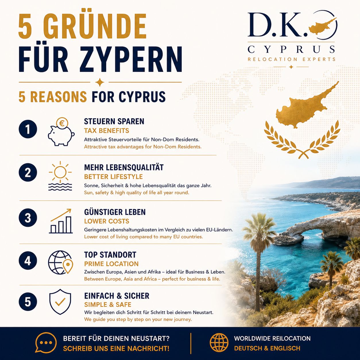 5 Gründe für Zypern