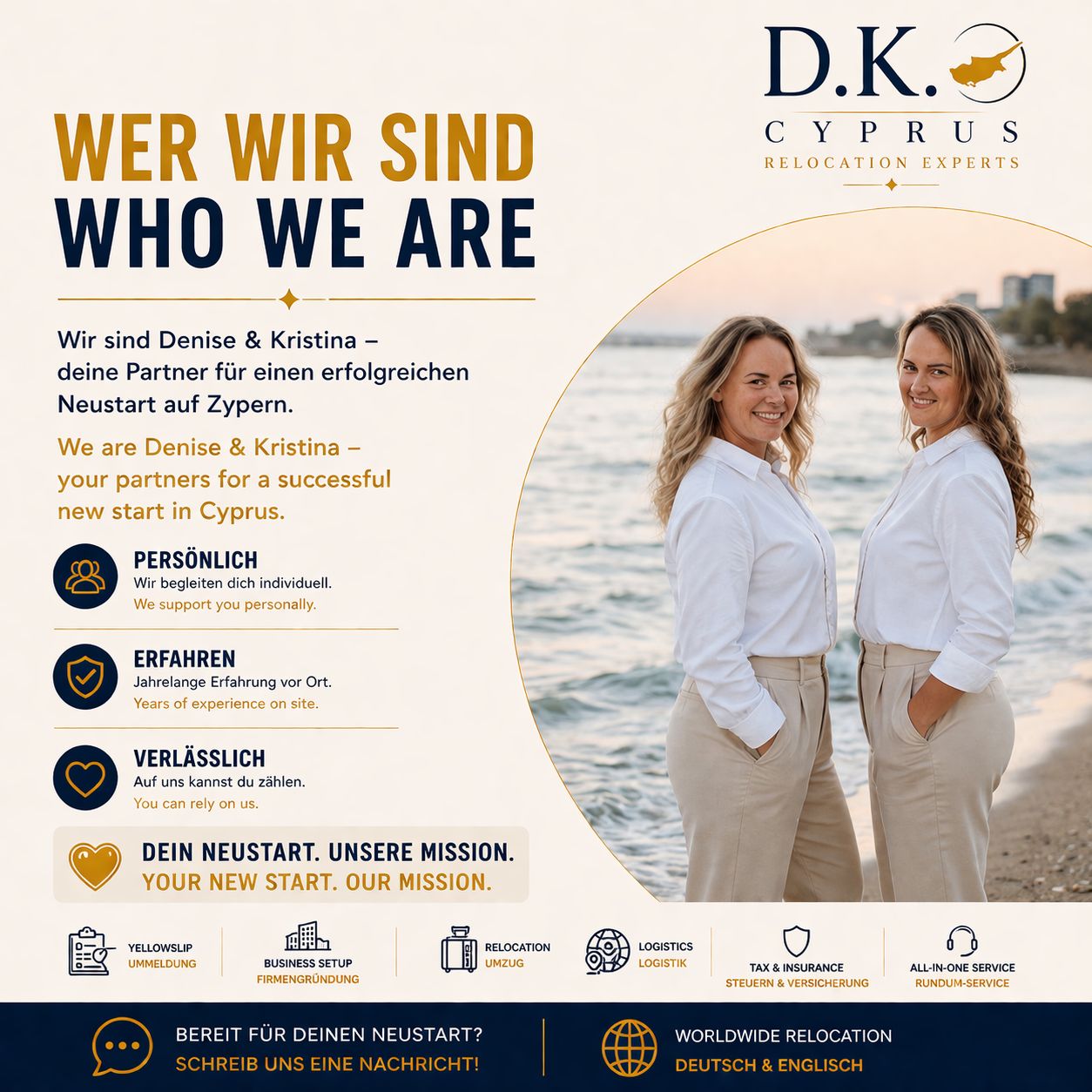 Denise und Kristina von DK Cyprus Relocation Experts